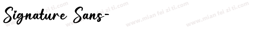 Signature Sans字体转换
